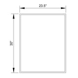 30-in Modern Simply Gold Rectangular Decorative Wall Bathroom Vanity Mirror