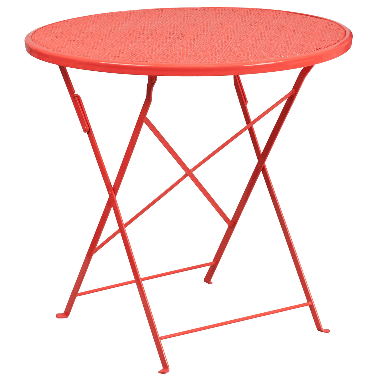 30-in. Round Steel Folding Patio Table Set w/ 4 Chairs