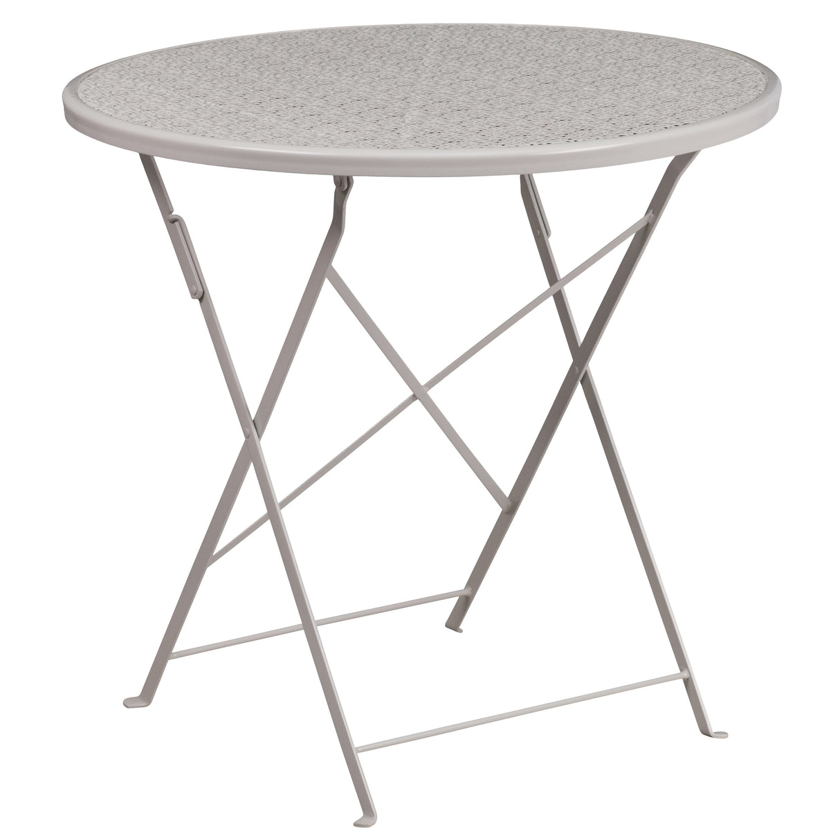 30-in. Round Steel Folding Patio Table Set w/ 4 Chairs