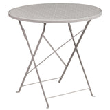 30-in. Round Steel Folding Patio Table Set w/ 4 Chairs