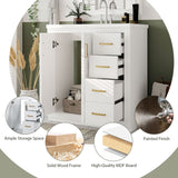 30 in. W x 18 in. D x 34 in. H Single Sink Freestanding Bathroom Vanity with White Resin Top