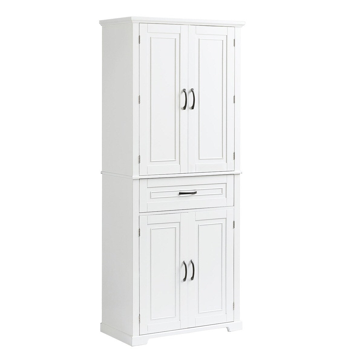30 in. W x 72 in. H Freestanding Bathroom Cabinet in White with Adjustable Shelf and Drawer