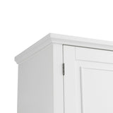 30 in. W x 72 in. H Freestanding Bathroom Cabinet in White with Adjustable Shelf and Drawer