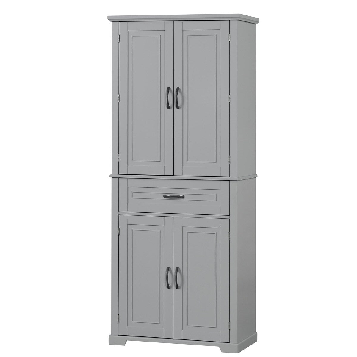 30 in. W x 72 in. H Freestanding Bathroom Cabinet in White with Adjustable Shelf and Drawer