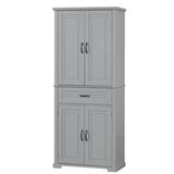 30 in. W x 72 in. H Freestanding Bathroom Cabinet in White with Adjustable Shelf and Drawer