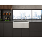 CLihome 30 in. White Ceramic Kitchen Sink