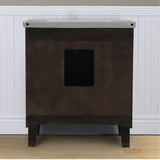 Single Sink Bathroom Vanity in Dark Brown Finish 30-inch Extra thick Ceramic Sink-top