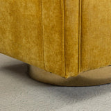 30.7"W Swivel Accent Open Back Chair Modern Comfy Sofa Chair With Gold Stainless Steel Base For Nursery Living Room