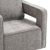 30.7"W Swivel Accent Open Back Chair Modern Comfy Sofa Chair With Gold Stainless Steel Base For Nursery Living Room