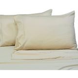 300 Thread Count Solid Cotton Sateen Extra Deep Pocket Bed Sheet Set with Oversized Flat Sheet
