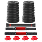 30KG 66Lb Adjustable Dumbbells Barbell Set