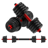 30KG 66Lb Adjustable Dumbbells Barbell Set