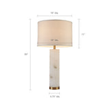 30" Alabaster White Farmhouse Table Lamp