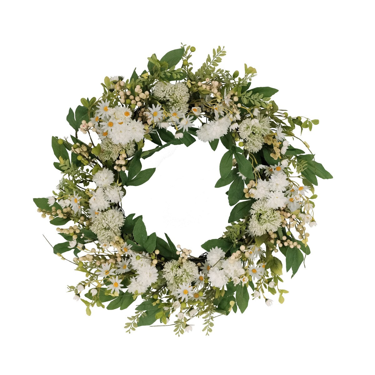30" Artificial Chrysanthemum Daisy Floral Spring Wreath