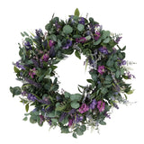 30" Artificial Lavender And Eucalyptus Floral Spring Wreath