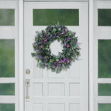 30" Artificial Lavender And Eucalyptus Floral Spring Wreath