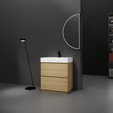 30" Bathroom Vanities with Single Sink Combo, Modern Undermount Bathroom Sink Cabinet with Double drawer,Freestanding