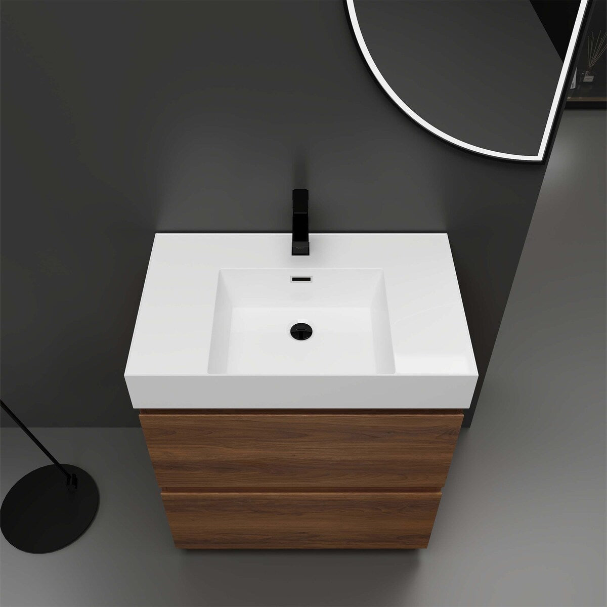 30" Bathroom Vanities with Single Sink Combo,Engineering wood