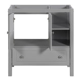 30" Bathroom Vanity Base Only, Solid Wood Frame, Bathroom Storage Cabinet with Doors and Drawers