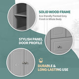 30" Bathroom Vanity Base Only, Solid Wood Frame, Bathroom Storage Cabinet with Doors and Drawers