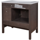 30" Bathroom Vanity Base Only, Solid Wood Frame, Bathroom Storage Cabinet with Doors and Drawers