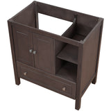 30" Bathroom Vanity Base Only, Solid Wood Frame, Bathroom Storage Cabinet with Doors and Drawers