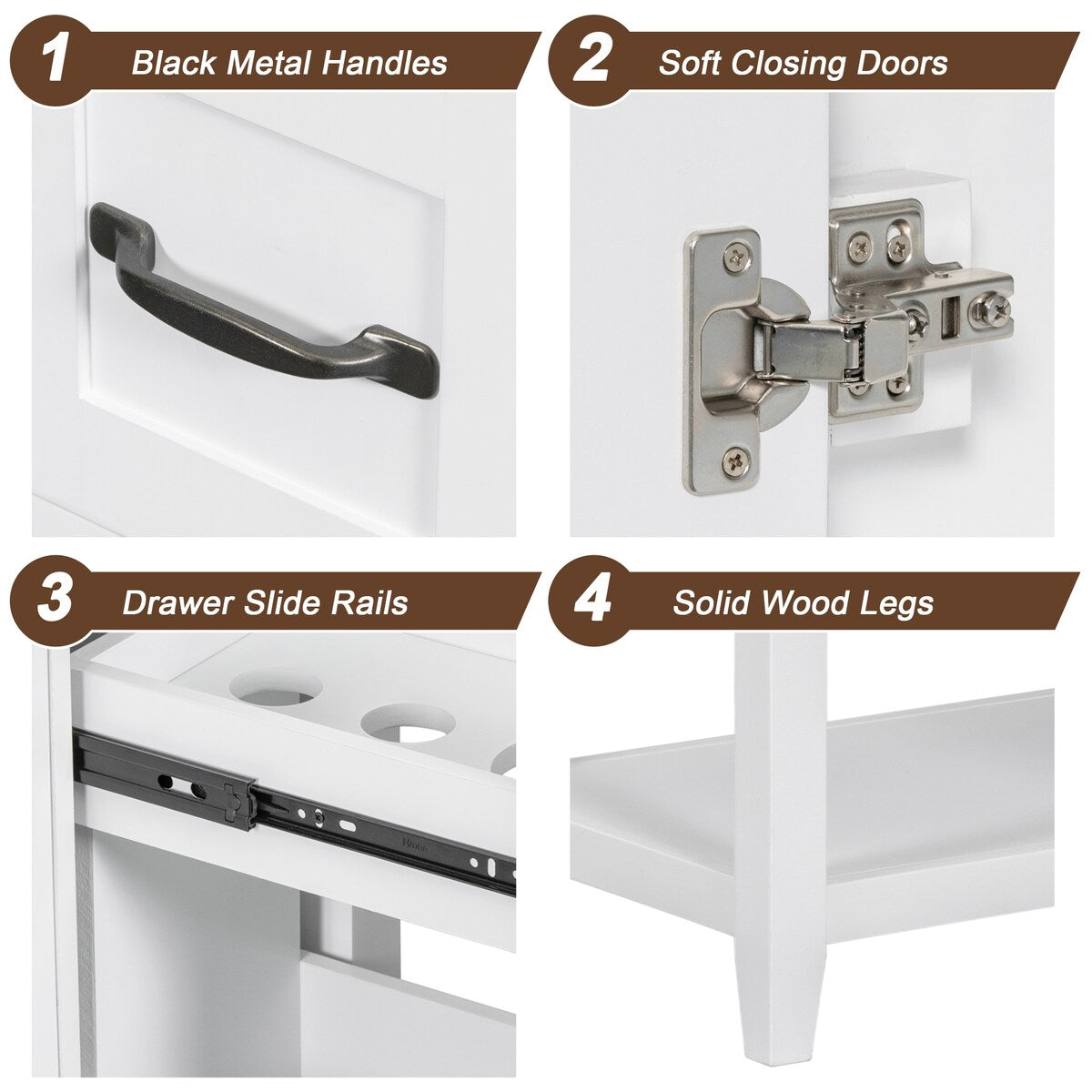 30" Bathroom Vanity Base with Multi-Functional Drawer
