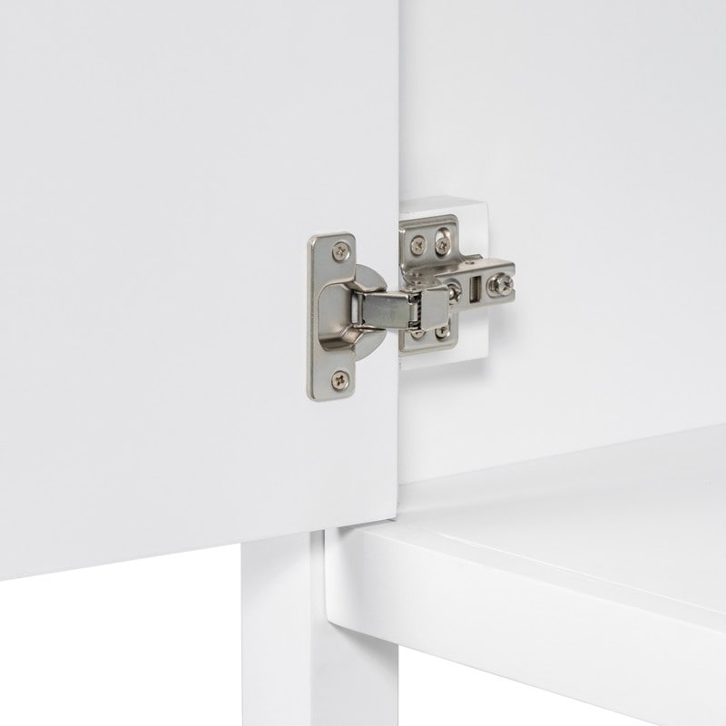 30" Bathroom Vanity Cabinet with Ceramic Sink Top, Multi-Functional Drawer, and Solid Wood Legs