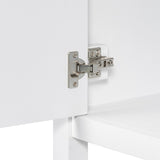30" Bathroom Vanity Cabinet with Ceramic Sink Top, Multi-Functional Drawer, and Solid Wood Legs
