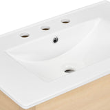 30" Bathroom Vanity Cabinet with Open Storage Shelf and Two Drawers