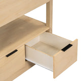 30" Bathroom Vanity Cabinet with Open Storage Shelf and Two Drawers