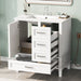 30" Bathroom Vanity Cabinet with Sink Combo Set, Bathroom Storage Cabinet with a Soft Closing Door and 3 Drawers, Solid Wood