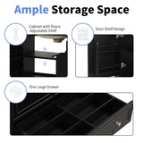 30" Bathroom Vanity with Sink Combo, Multi-functional Bathroom Cabinet with Doors and Drawer
