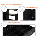 30" Bathroom Vanity with Sink Combo, Multi-functional Bathroom Cabinet - Black