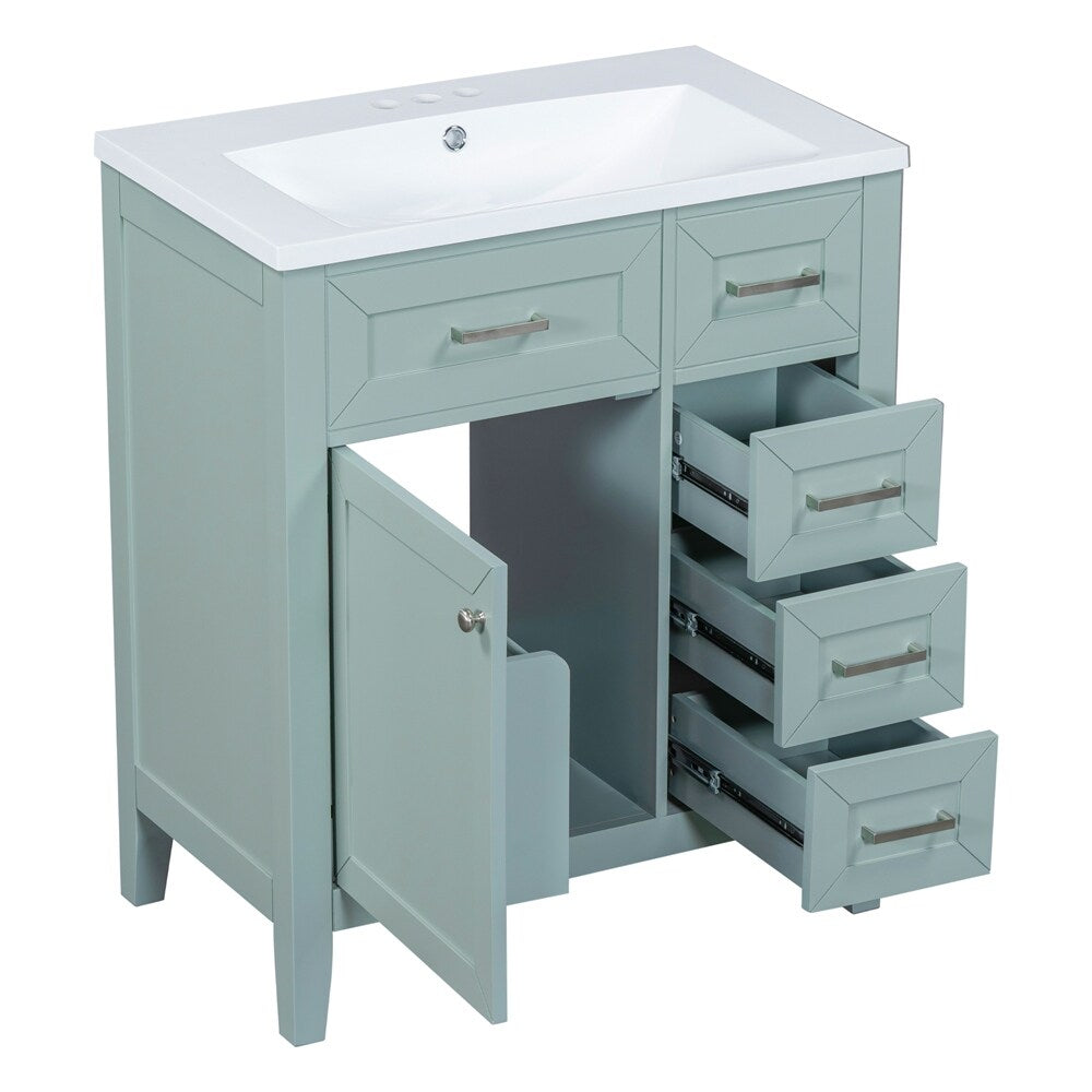30" Bathroom Vanity with Sink Combo,Bathroom Cabinet with Drawers