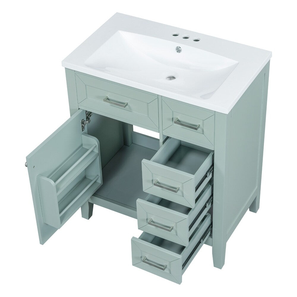 30" Bathroom Vanity with Sink Combo,Bathroom Cabinet with Drawers