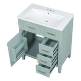 30" Bathroom Vanity with Sink Combo,Bathroom Cabinet with Drawers