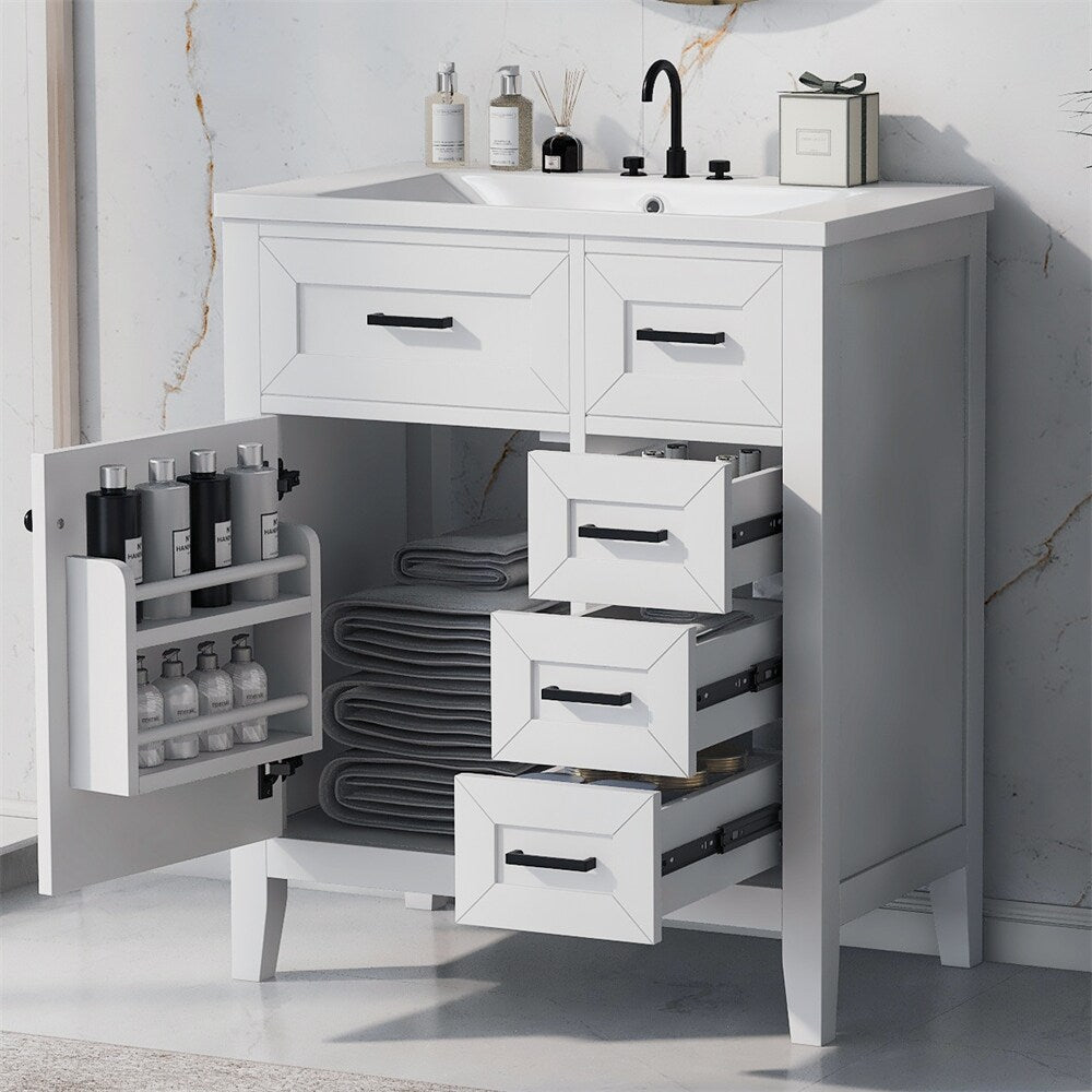30" Bathroom Vanity with Sink Combo,Bathroom Cabinet with Drawers