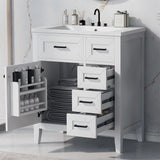 30" Bathroom Vanity with Sink Combo,Bathroom Cabinet with Drawers