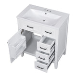 30" Bathroom Vanity with Sink Combo,Bathroom Cabinet with Drawers