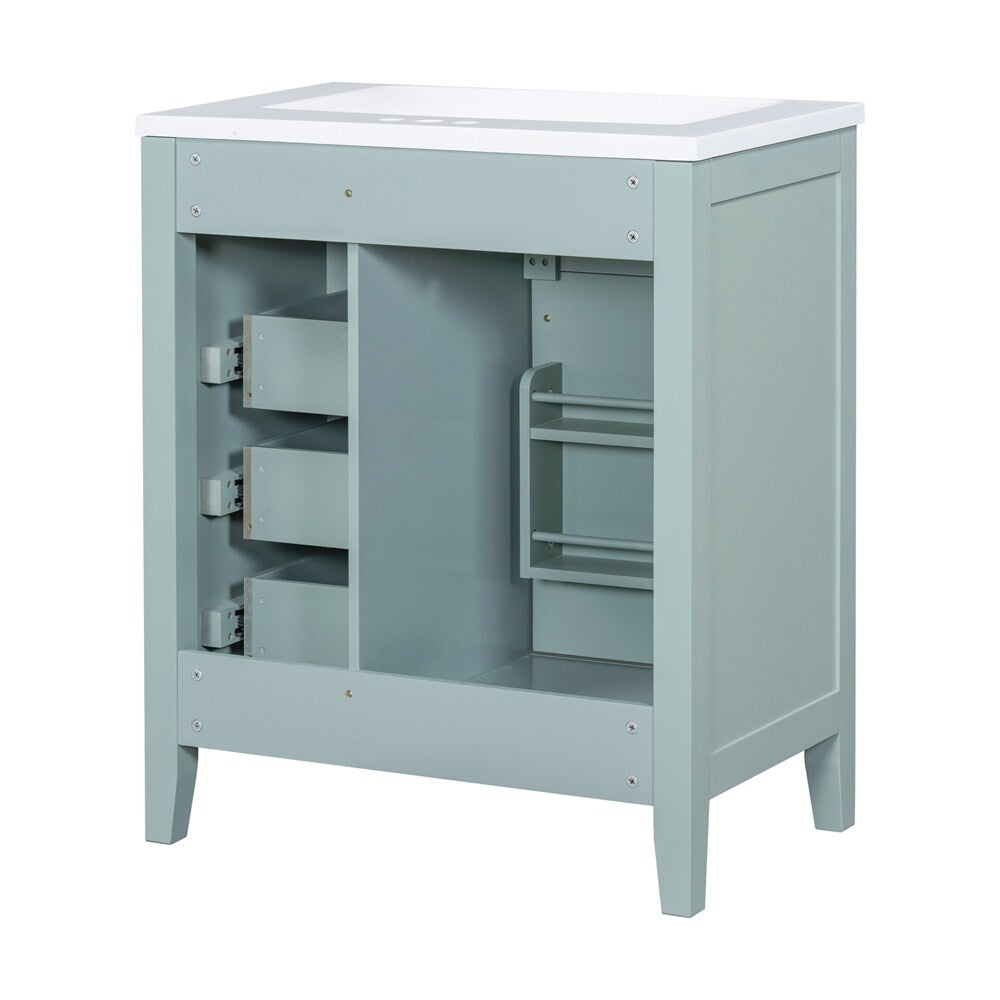 30" Bathroom Vanity with Sink Combo,Bathroom Cabinet with Drawers