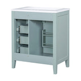 30" Bathroom Vanity with Sink Combo,Bathroom Cabinet with Drawers