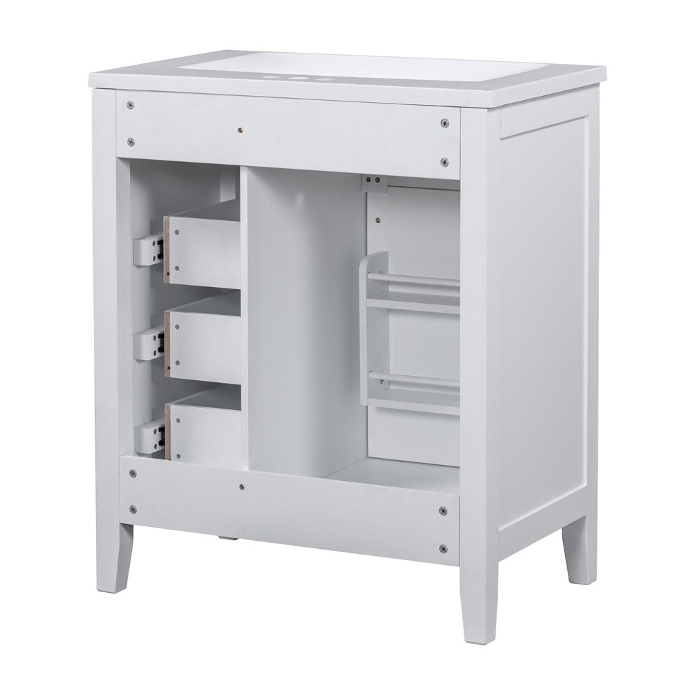 30" Bathroom Vanity with Sink Combo,Bathroom Cabinet with Drawers