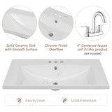 30" Bathroom Vanity with Sink Combo,Bathroom Cabinet with Drawers