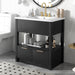 30" Bathroom Vanity with Sink Top, Bathroom Cabinet with Open Storage Shelf and 2 Drawers