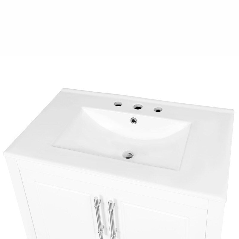 30" Bathroom Vanity with Sink, Doors and Drawers, Solid wood Frame