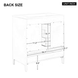 30" Bathroom Vanity with Sink, Doors and Drawers, Solid wood Frame