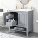 30" Bathroom Vanity with Sink, Doors and Drawers, Solid wood Frame
