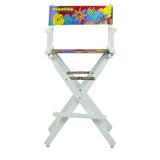 30" Director's Chair White Frame-Calypso - 23"W x 19"D x 45.5"H