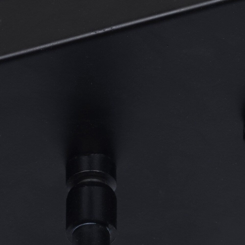 30" Matte Black 4-Light Rectangle Island Chandelier Pendant with Bulb - 10.50x30x54.75